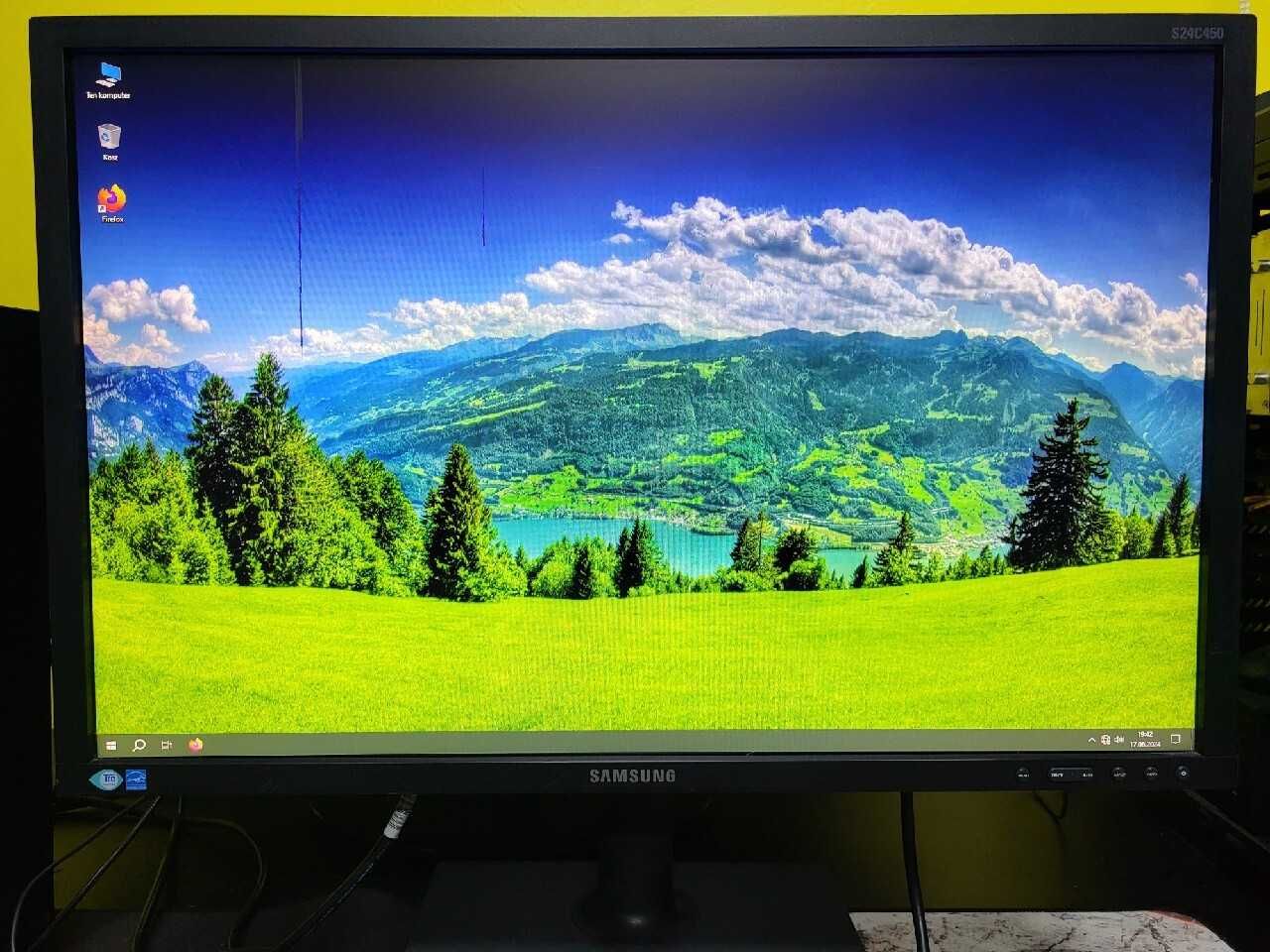 Monitor - Samsung S24C450DW - ruchoma wysokość - uszkodzona matryca