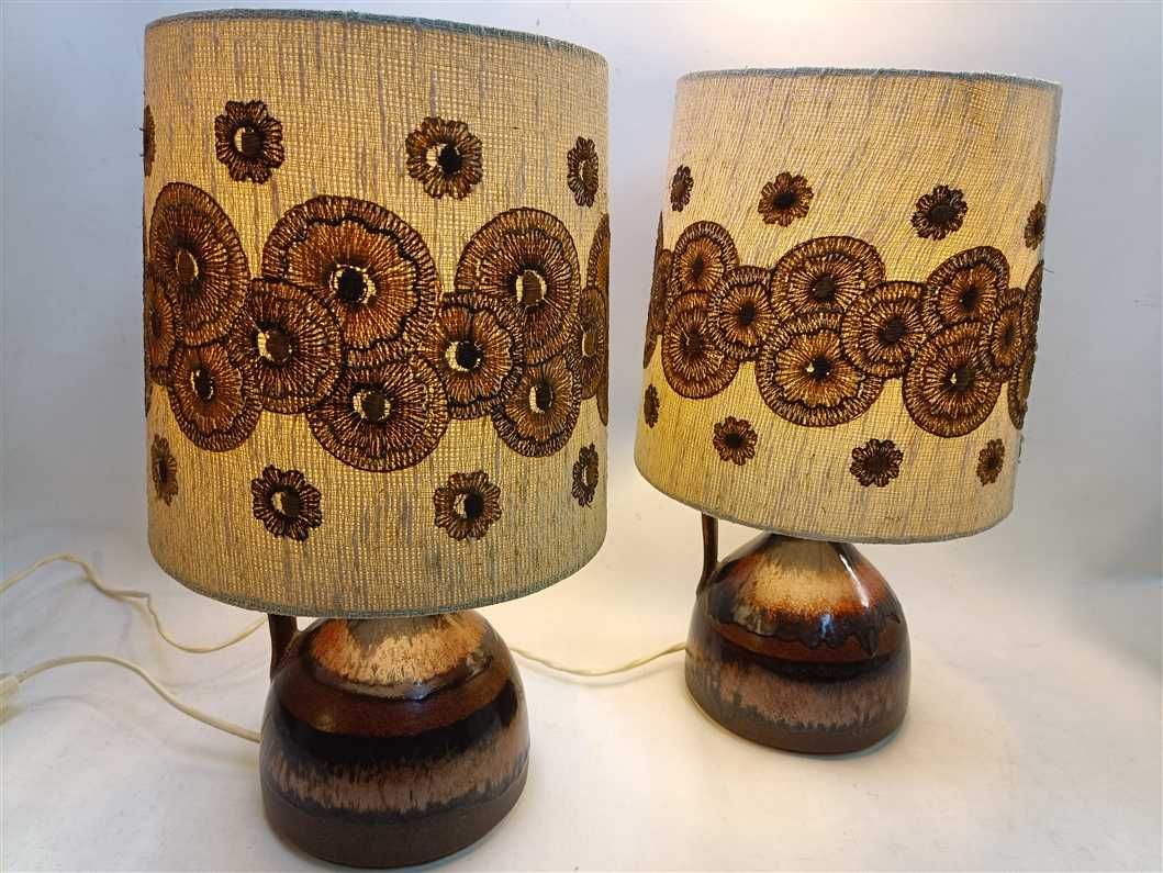 Lampy ceramiczne stojące EEA Leuchten, fat lava lata 70 Niemcy