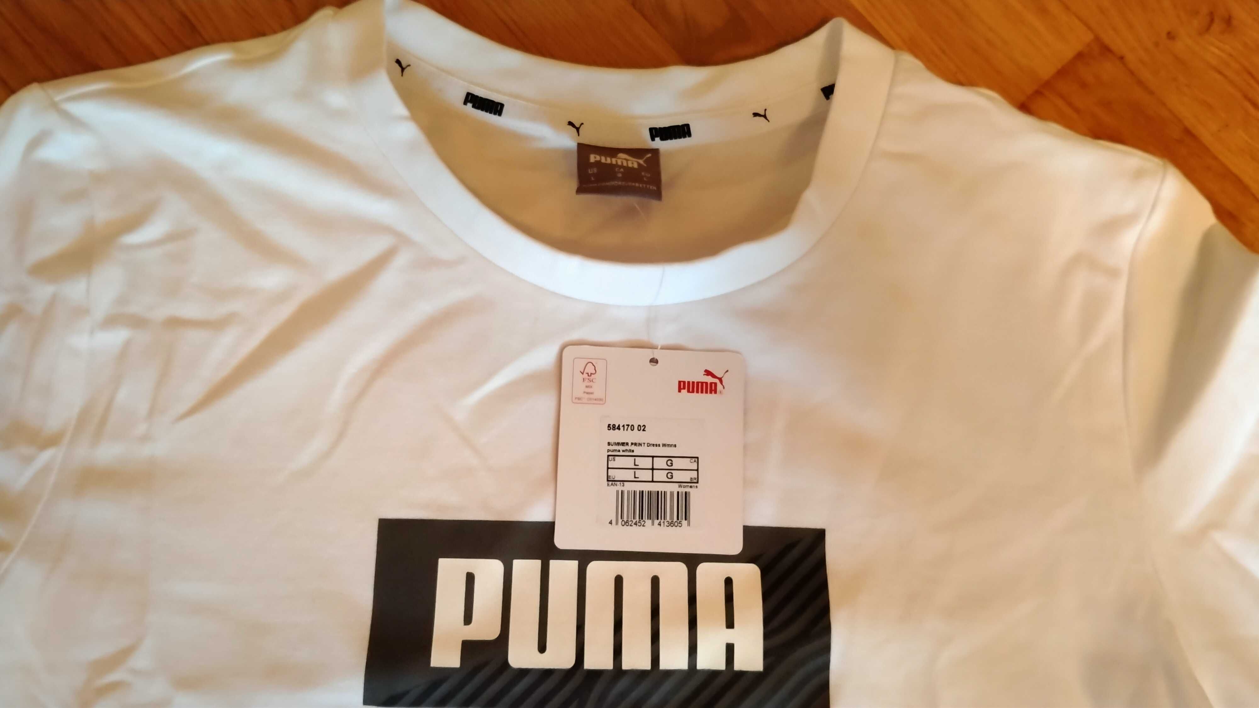 Puma białą sukienka , nowa oryginalna z metkami LATO