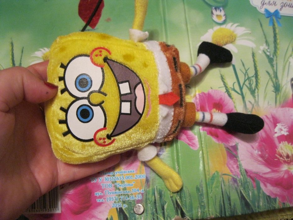 игрушка мягкая ПЛЮШЕВЫЙ губка боб спанч боб Sponge Bob SquarePants