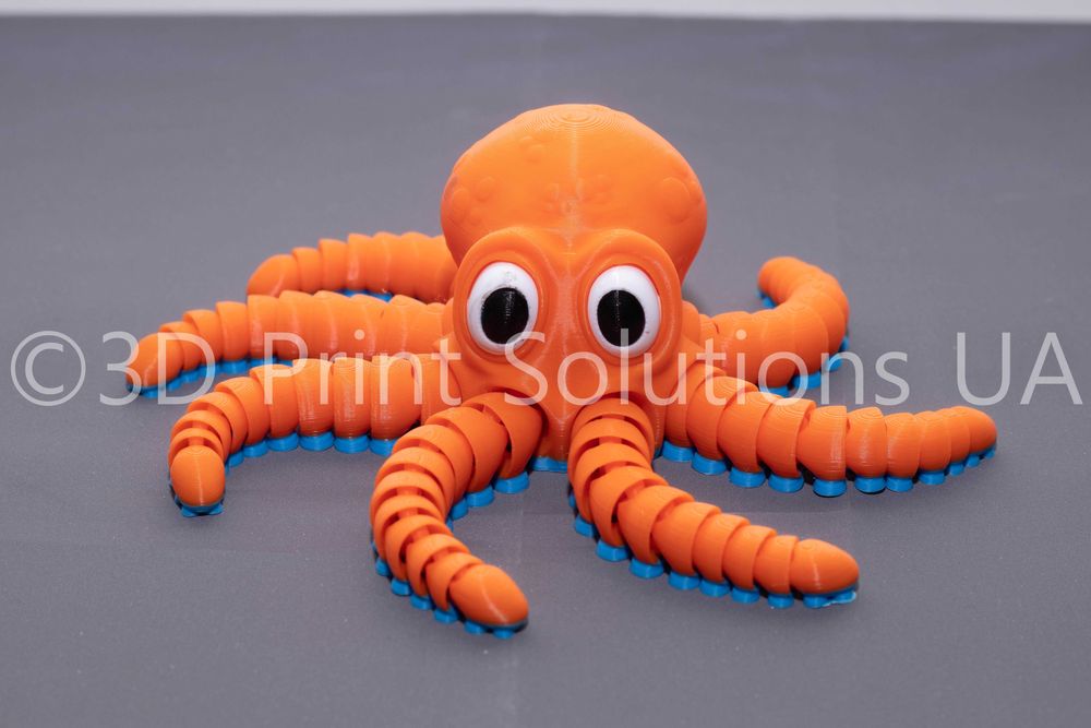Рухливий 3D-друкований восьминіг