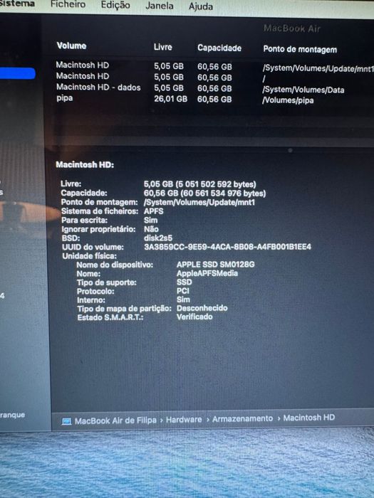 MacBook Air Retina 13″ (2018) intel core i5 nucleo duplo 8G Ram 64GB