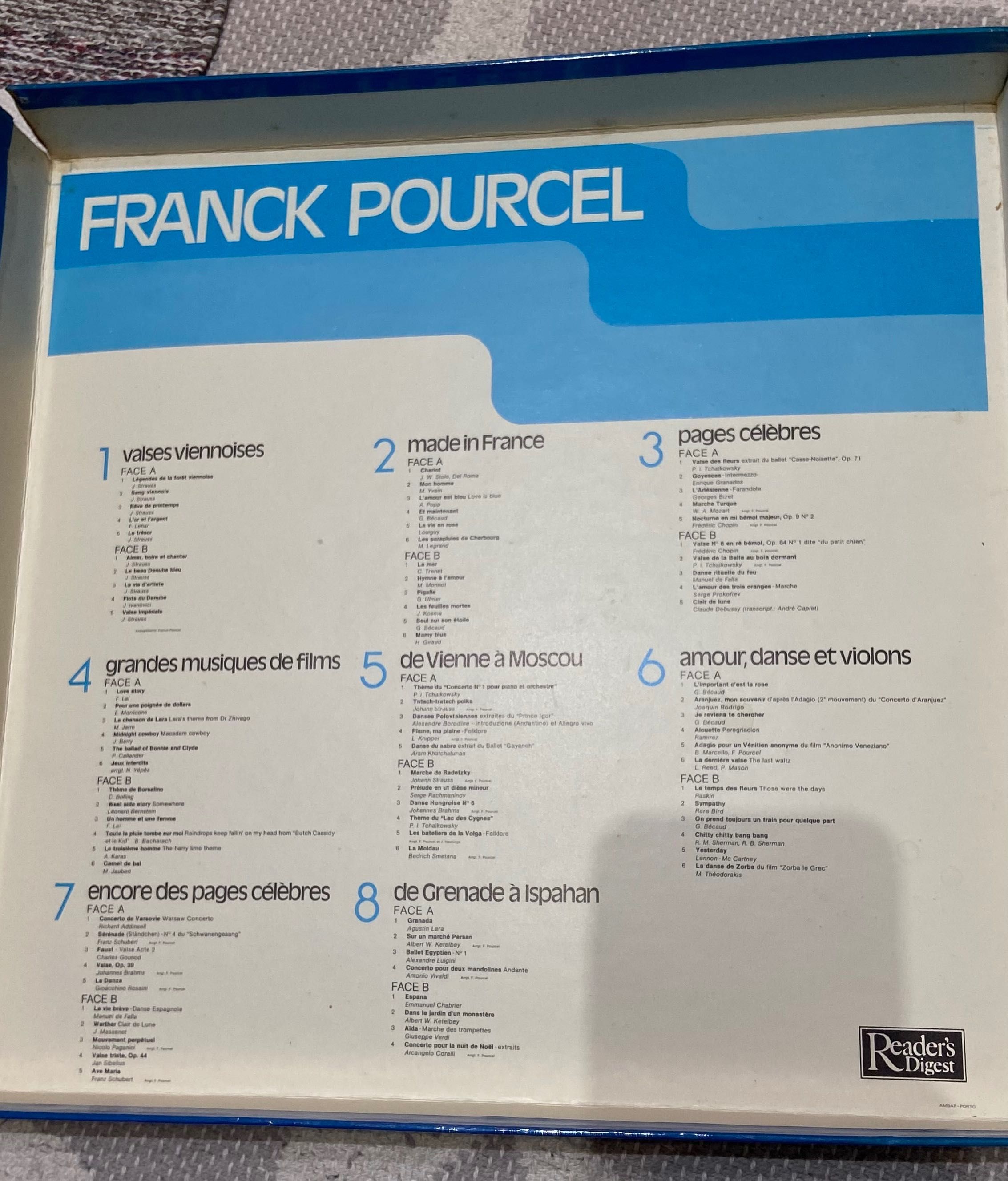 Coleção de discos em vinil “Pleins Feux Sur Franck Pourcel”