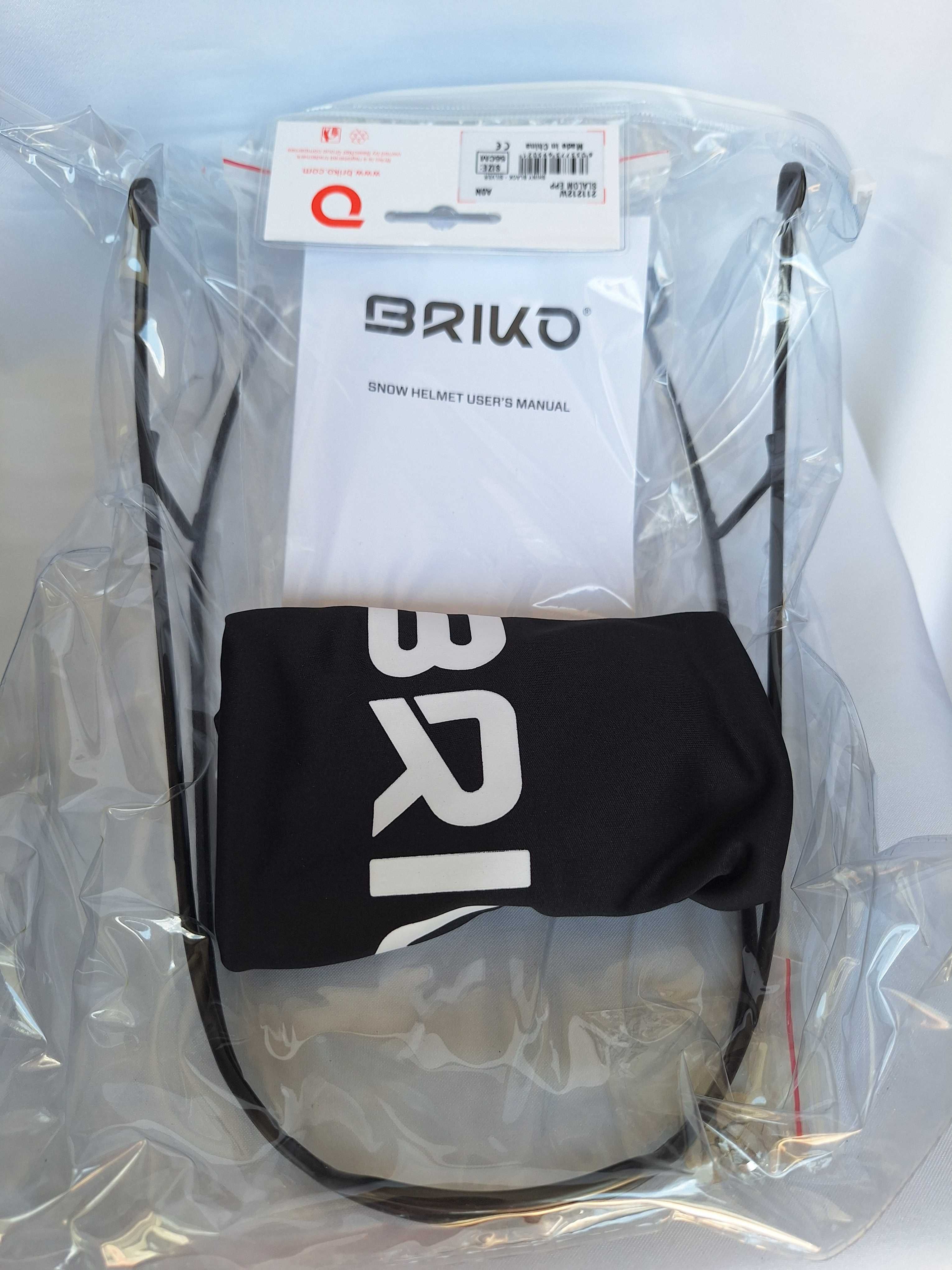 Kask narciarski Briko Slalom EPP Shiny Black Silver M 56cm