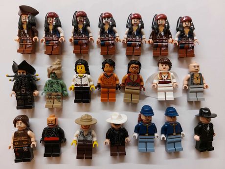 Lego piraci z Karaibów,  Indiana Jones. Minifigurki, figurki, ludziki