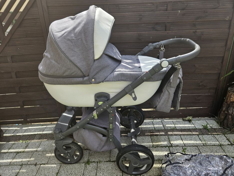 Wózek Adamex 3w1 gondola spacerówka fotelik samochodowy szary