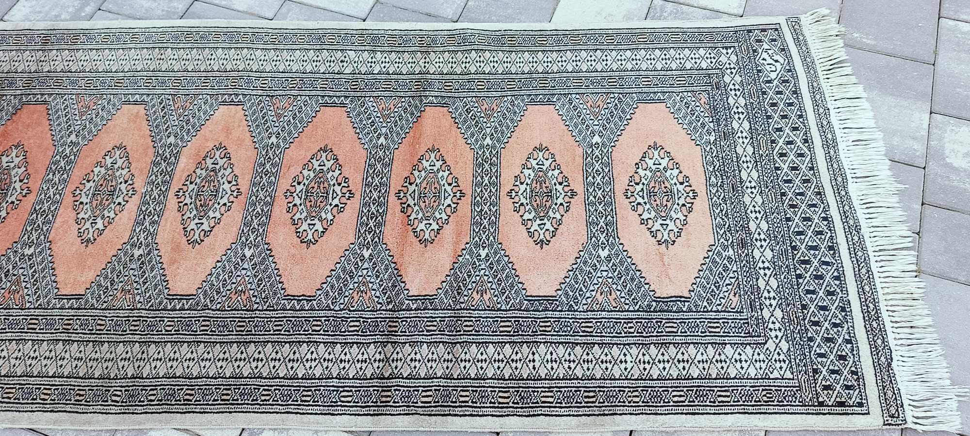 Buchara dywan wełniany tkany ręcznie chodnik 315 x 83 cm wełna 100%