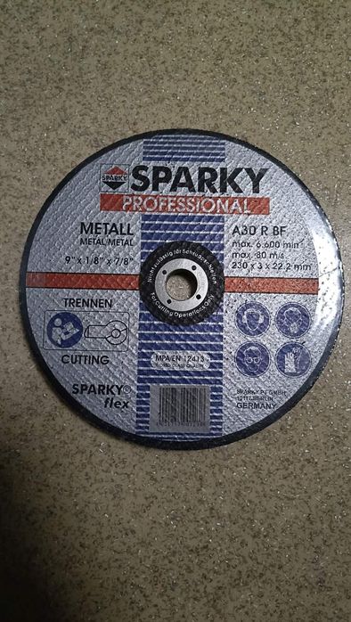 Диск отрезной по металлу SPARKY 230мм