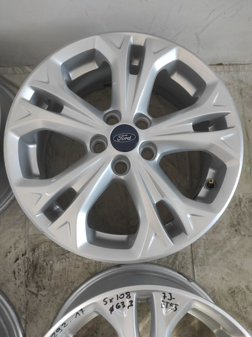 292 Felgi aluminiowe ORYGINAŁ FORD R 17 5x108 otwór 63,3 Bardzo Ładne