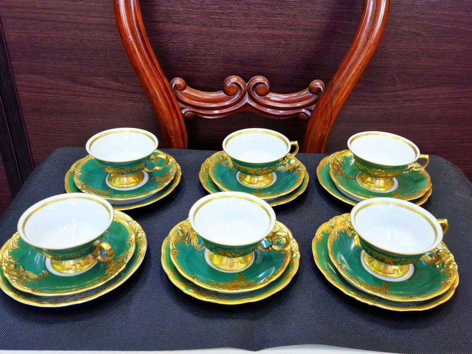 Serwis Wawel Złoty Liść Fryderyka szmaragdowy