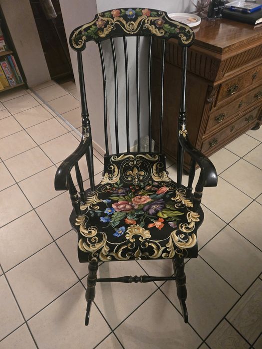 Fotel bujany szwedzki stary piekny