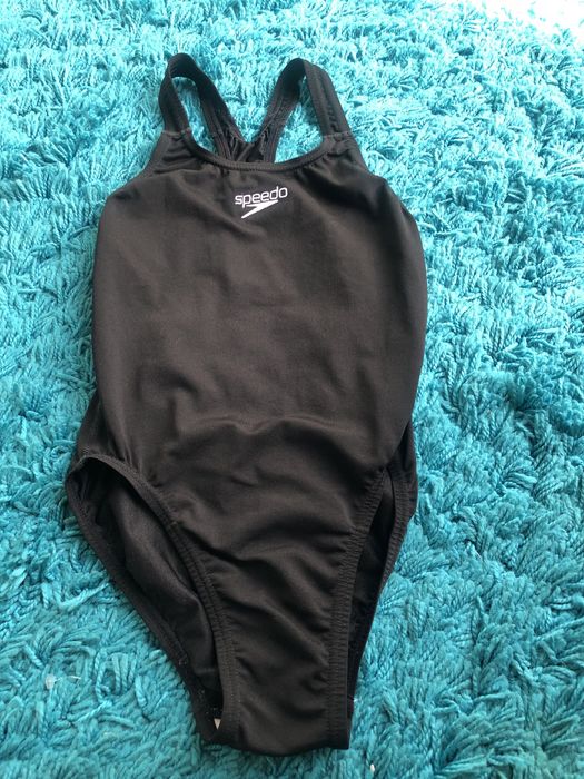 Czarny stroj jednoczesiowy kapielowy dziecinny dziewczynka speedo base