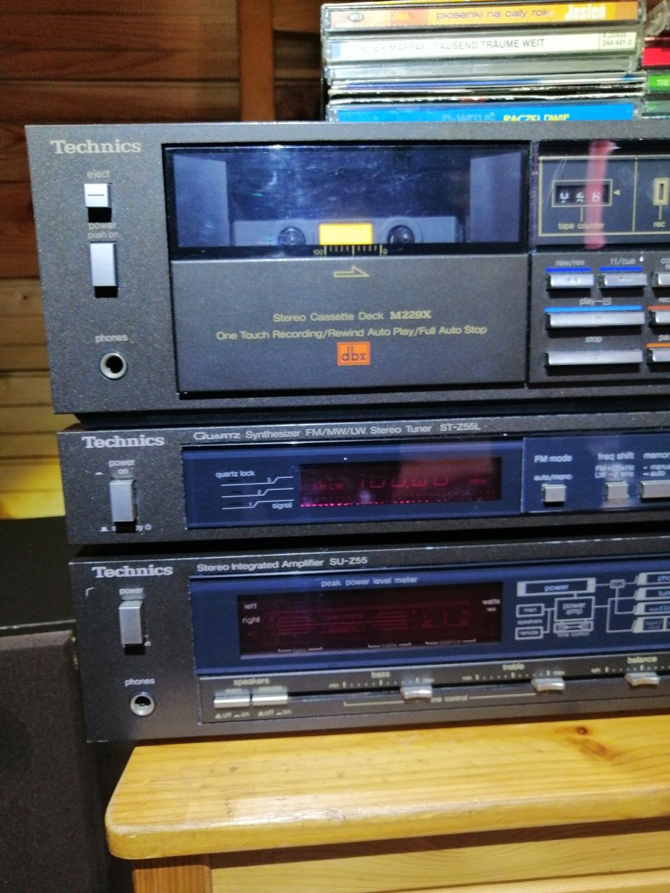 Technics wieża zestaw z kolumnami Sharp