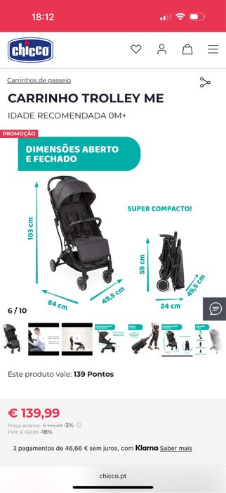 Carrinho de bebé da Chicco