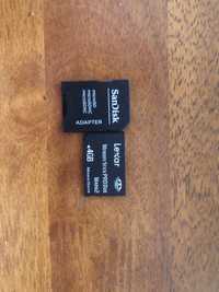 Memory card pro duo 4gb e Micro Sd adapter