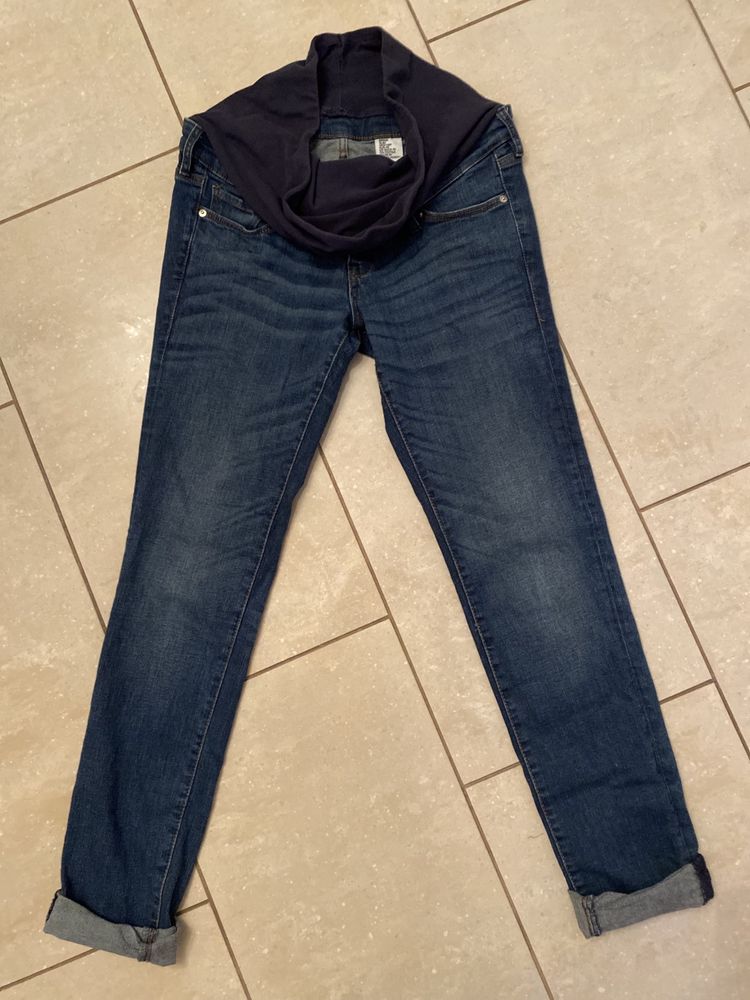 H&M mama ciążowe grafit spodnie jeans rurki r. 40/L  lycra