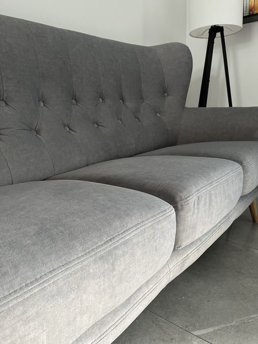Sofa + fotel SCANDI k. szary
