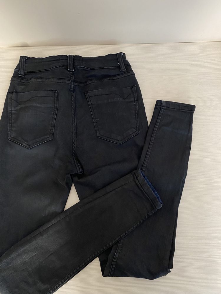 Spodnie damskie jeansy czarne S