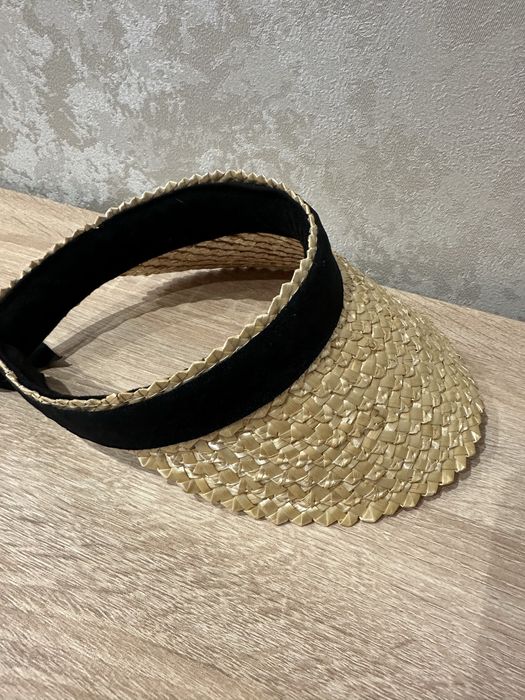 Шляпка з соломи, козирьок плетений соломяний