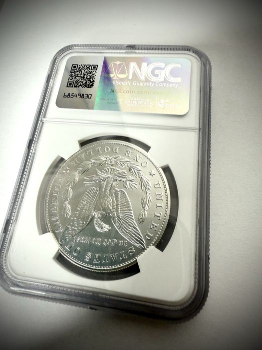 Доллар Моргана серебро в слабе MS70 | 1 доллар Моргана