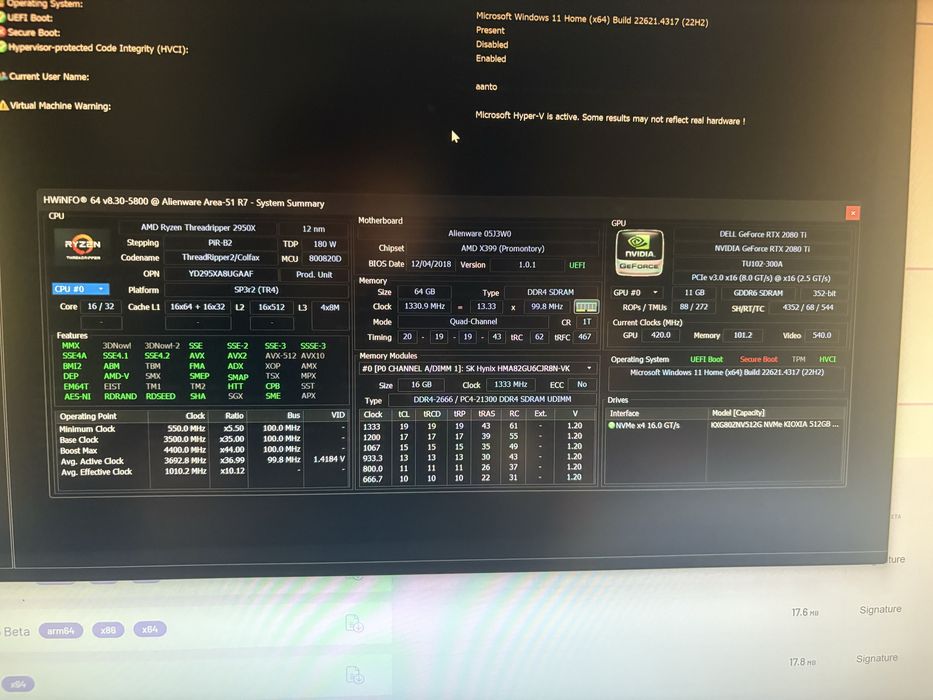 Komputer gamingowy Alienware AREA 51