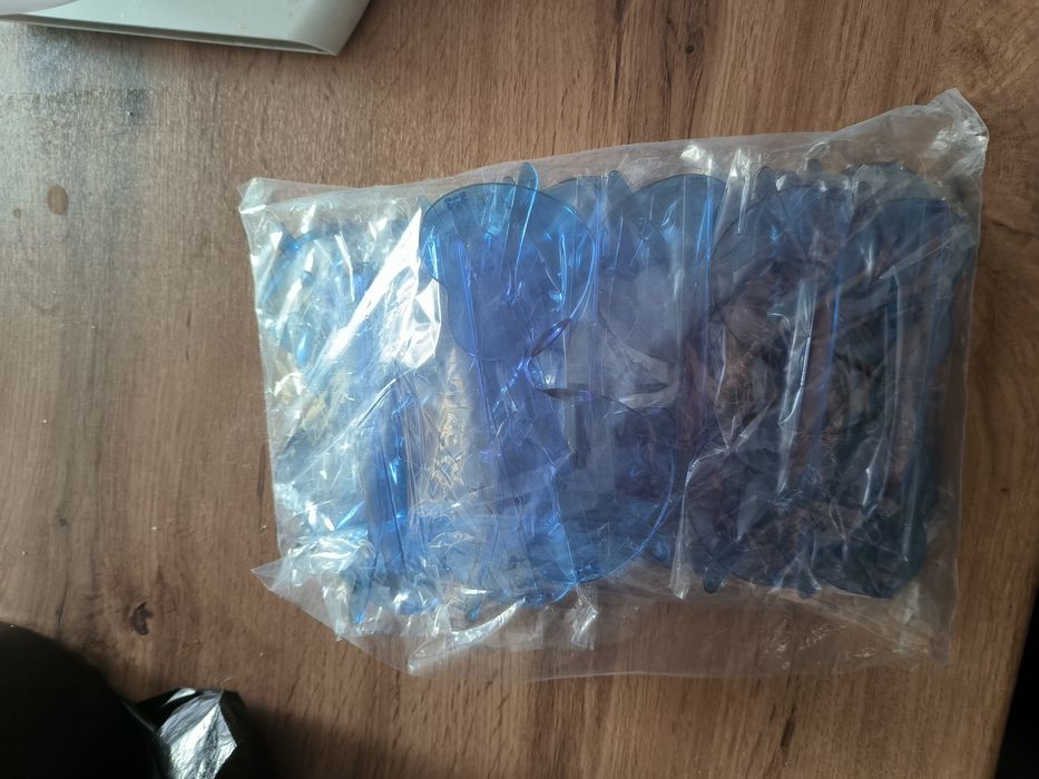 Okulary serce 14 sztuk niebieskie