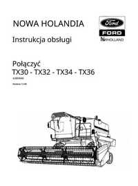 Instrukcja obsługi kombajnu New Holland TX 30, TX 32, TX 34, TX 36, PL