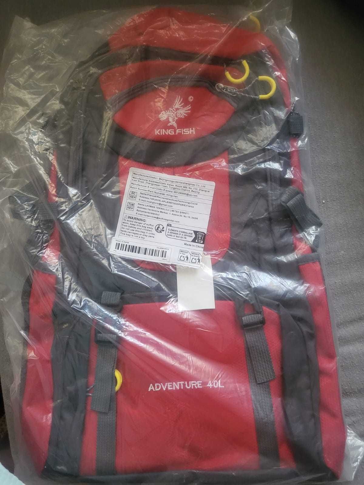 Lekki, solidny, oddychający plecak turystyczny,  laptop, 40L, Nowy!