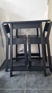 Conjunto mesa alta + 2 cadeiras altas IKEA Norraker
