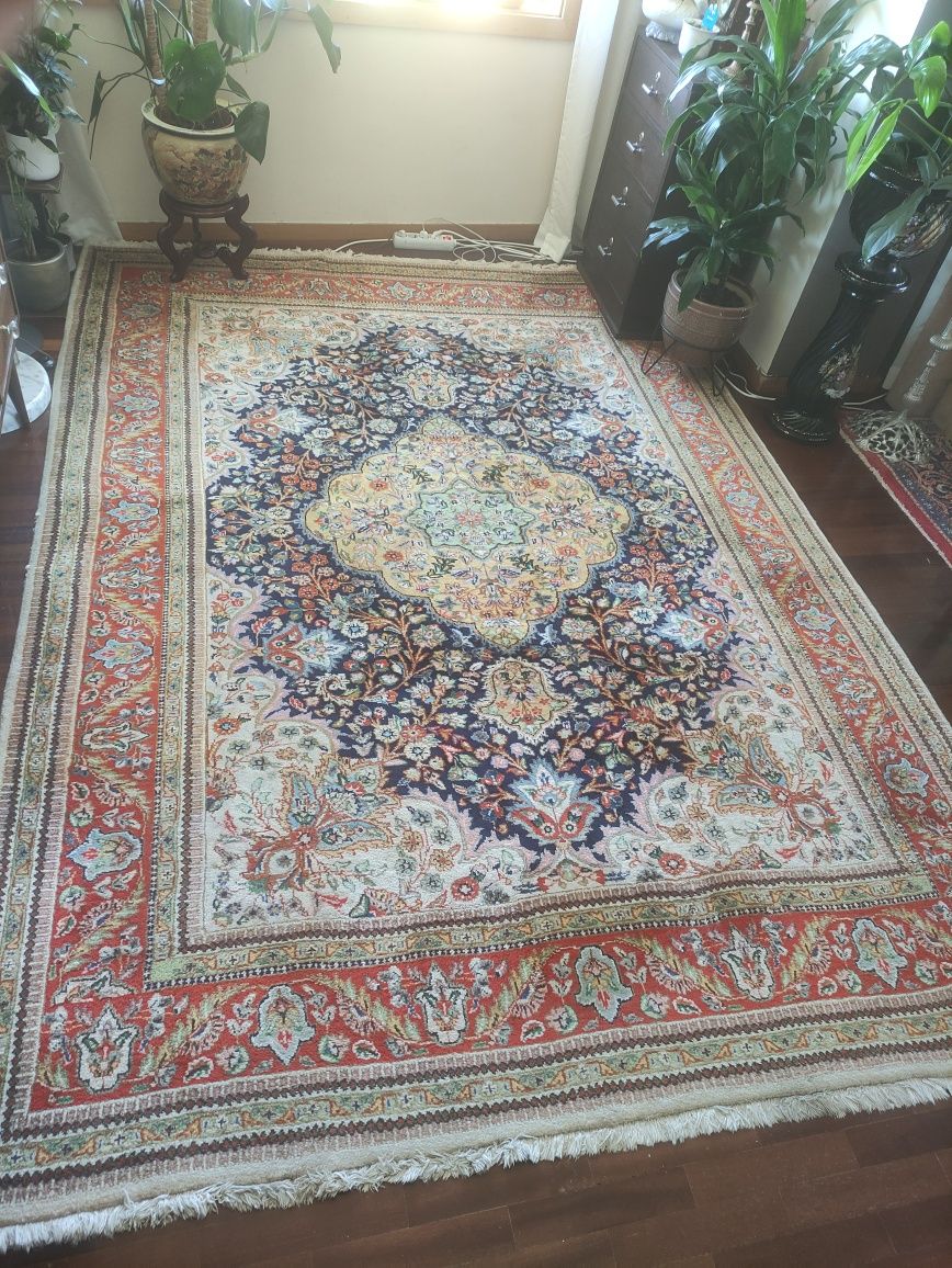 Tapete Carpete Oriental Persa Lã 303x213