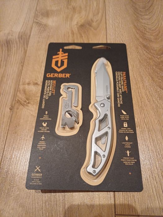 Gerber Mullet Multitool i nóż Gerber Paraframe Folder FE EDC Bushcraft