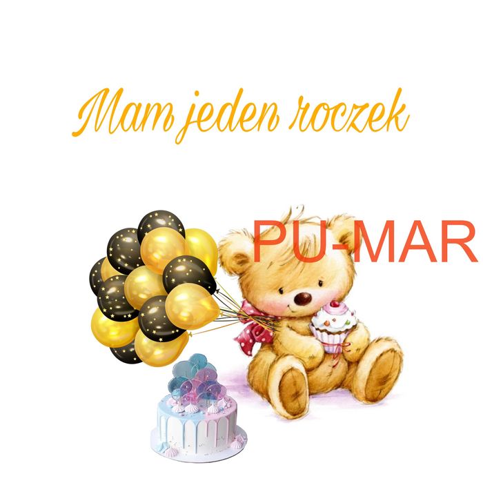 Opłatek na tort Urodziny Miś Misiaczek Roczek