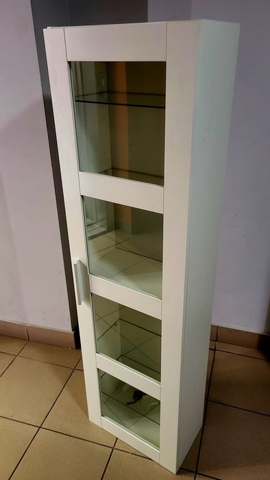 IKEA Brimnes wisząca szafka otwierana, elegancka, biała