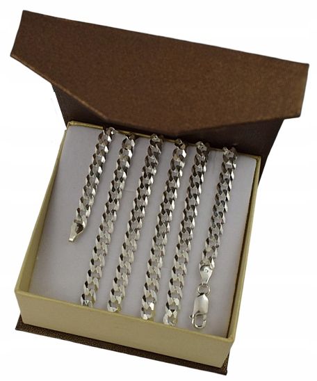 Łańcuszek Srebrny PANCERKA 5 MM. + GRAWER /- 50 %