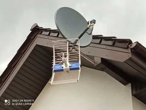 Antena satelitarna z konwerterem single używana talerz  BIŁGORAJ