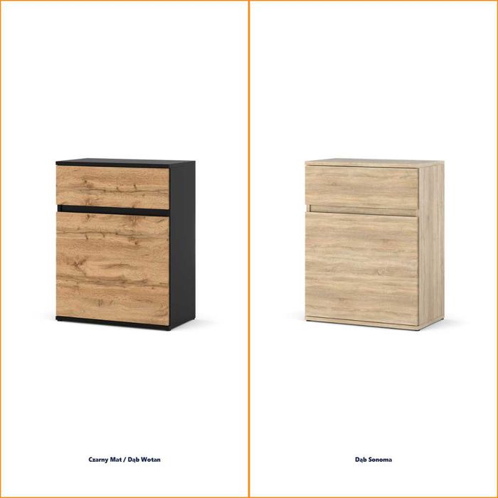 Komoda Kimi Nowoczesna 60cm Z Szufladą Pojemna Szafka Do Sypialni