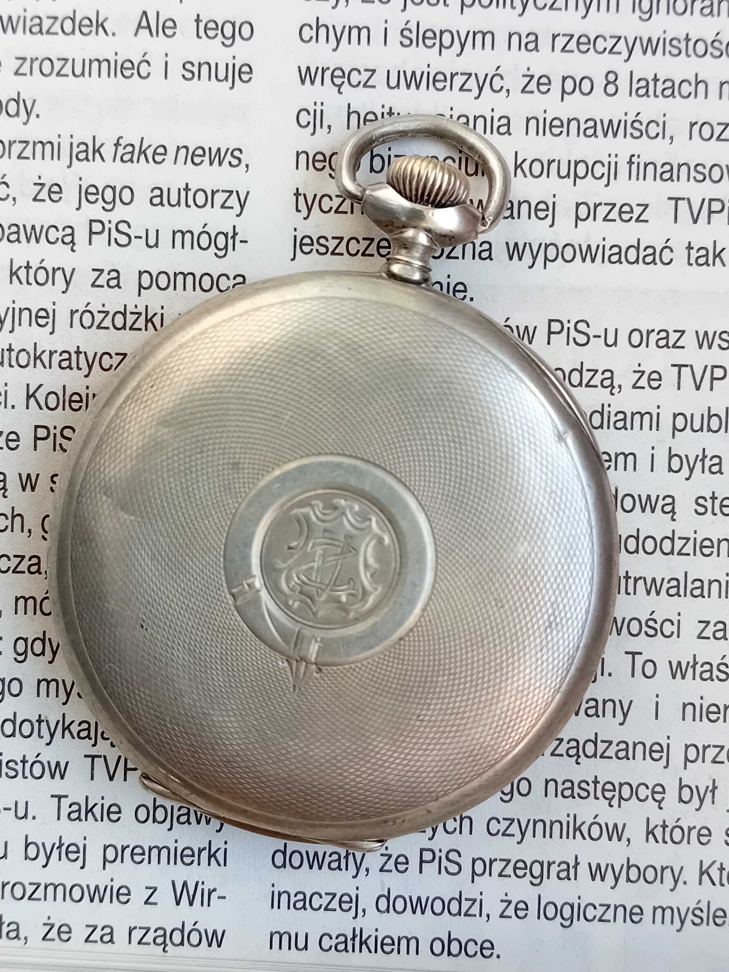 Fredy Precision Watch zegarek kieszonkowy w srebrnej kopercie