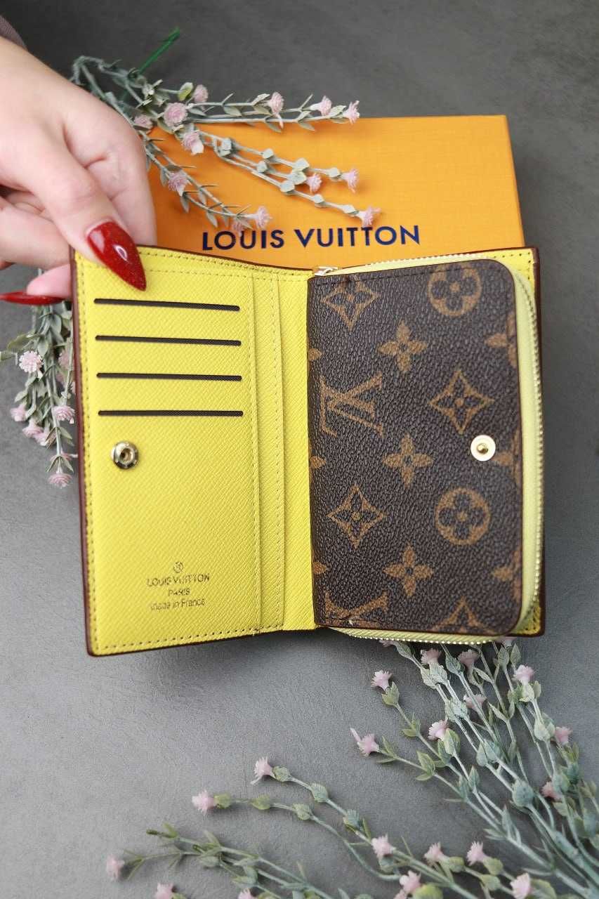 Женский кошелек Louis Vuitton коричневый маленький кошелек Луи Витон