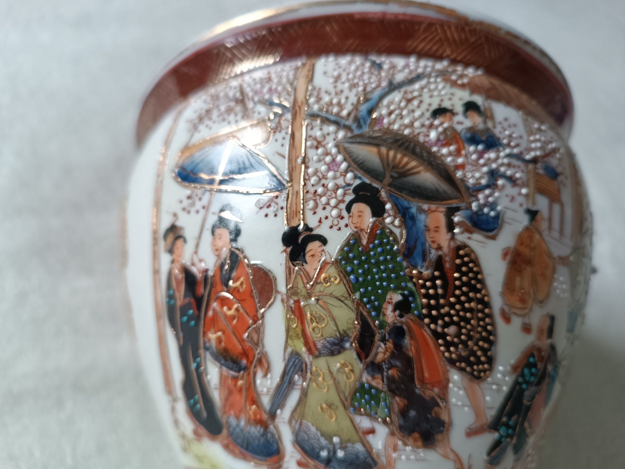 Chińska doniczka osłonka ceramiczna orientalna