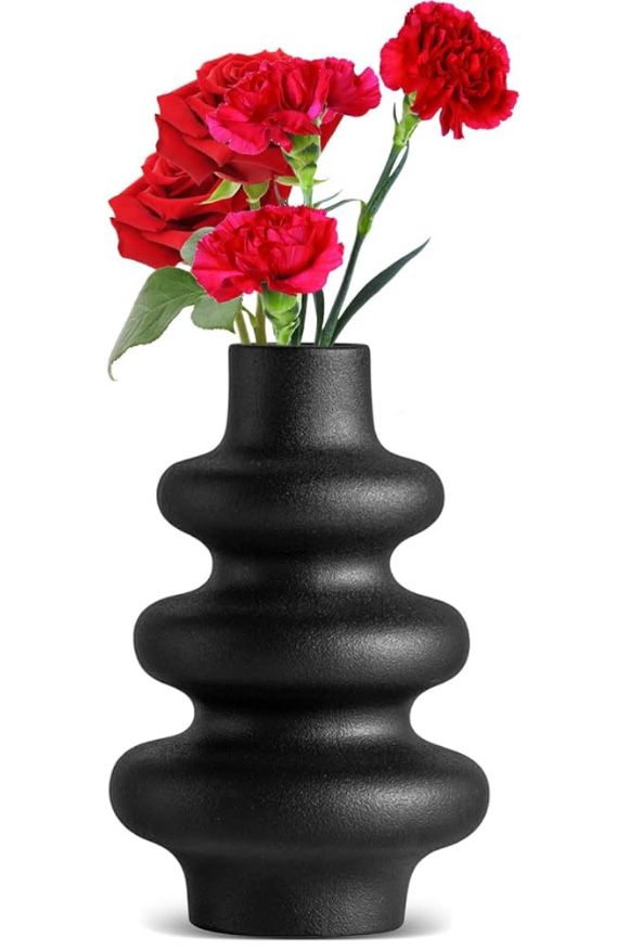 Wazon ceramiczny, czarny