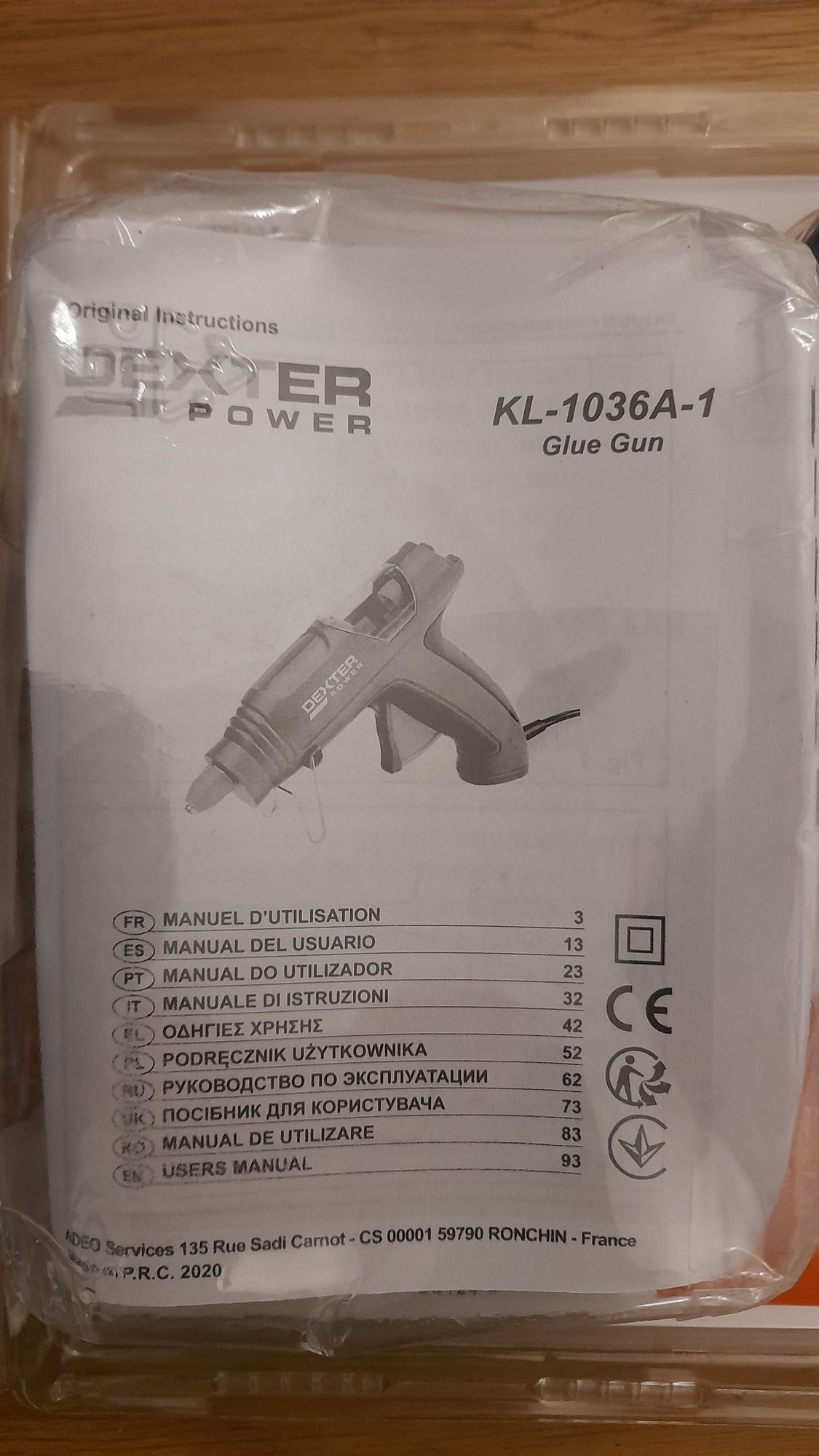 Elektryczny pistolet do kleju na gorąco Dexter KL-1036A-1