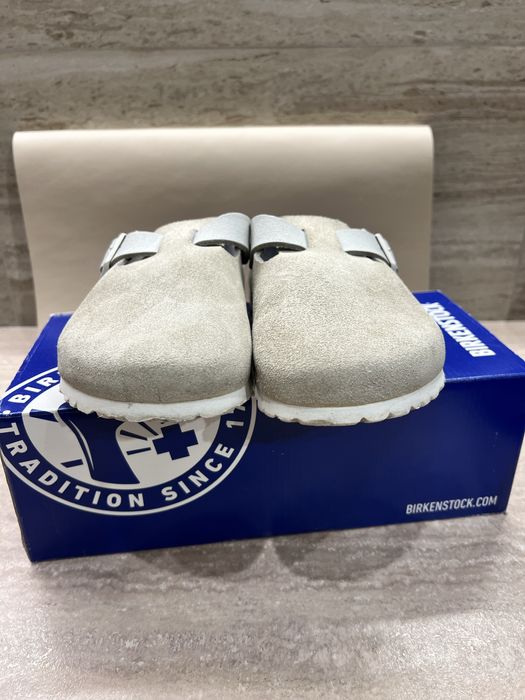 Сабо жіночі birkenstock boston сірого кольору