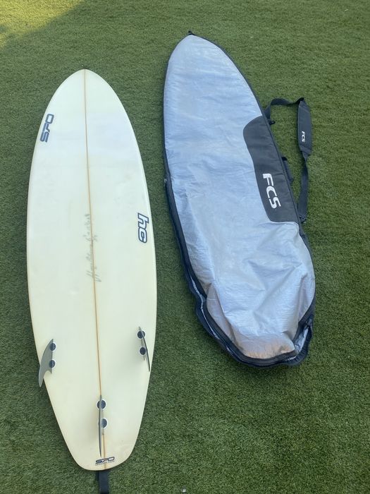 Prancha de surf e saco