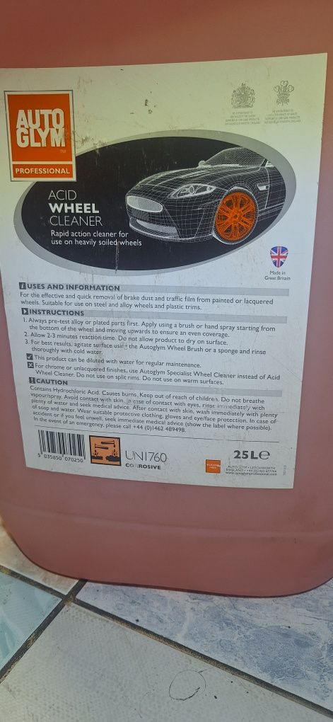 AUTOGLYM Acid wheel cleaner-25l kwasowy środek do czyszczenia felg