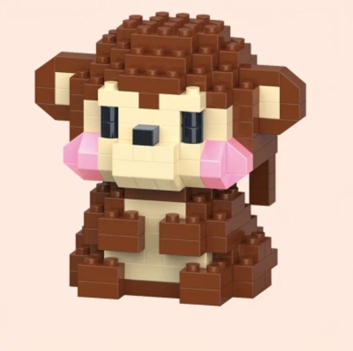 Mini blocos de montar macaco