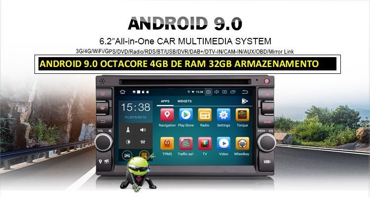 Auto radio Universal Nissan Android 13 64GB radio/dvd/cd/usb/sd/gps