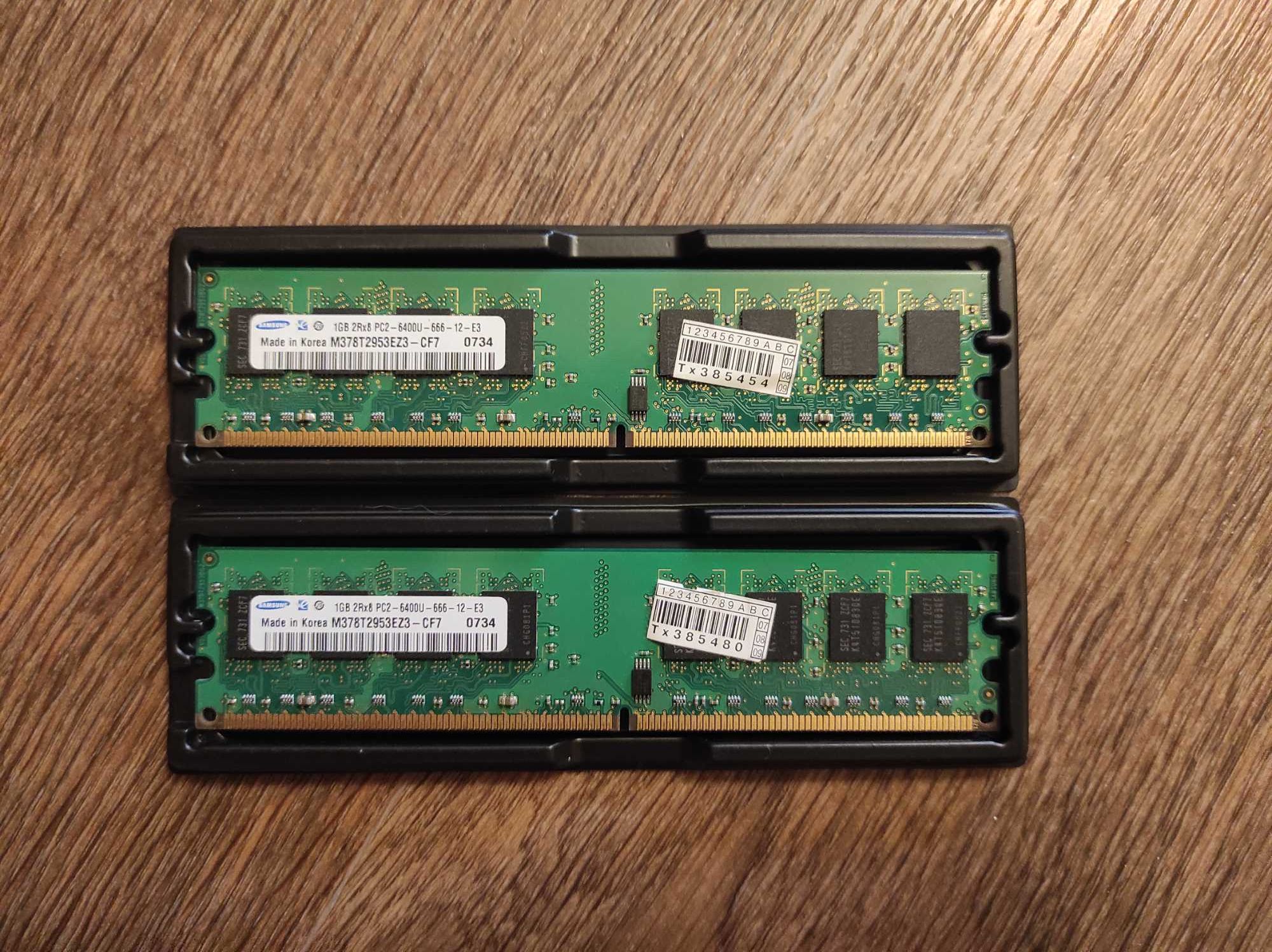 Модули памяти Samsung DDR2 1gb 2 планки