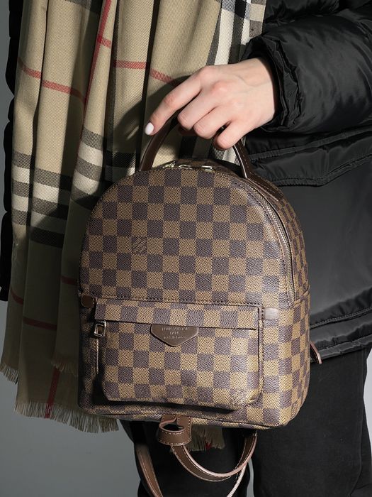 Жіночий рюкзак Louis Vuitton шахматка женский рюкзак луи виттон сумка