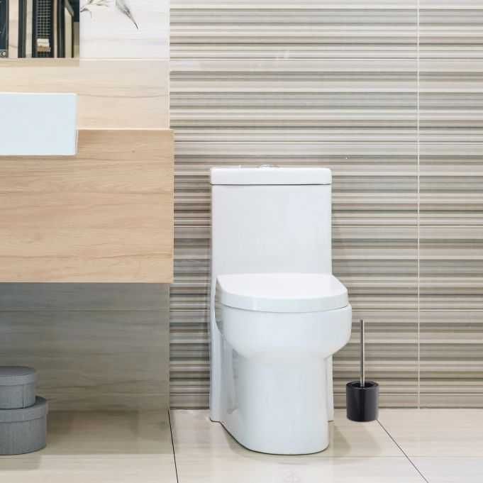 Szczotka WC z ceramicznym pojemnikiem Ciemno szary