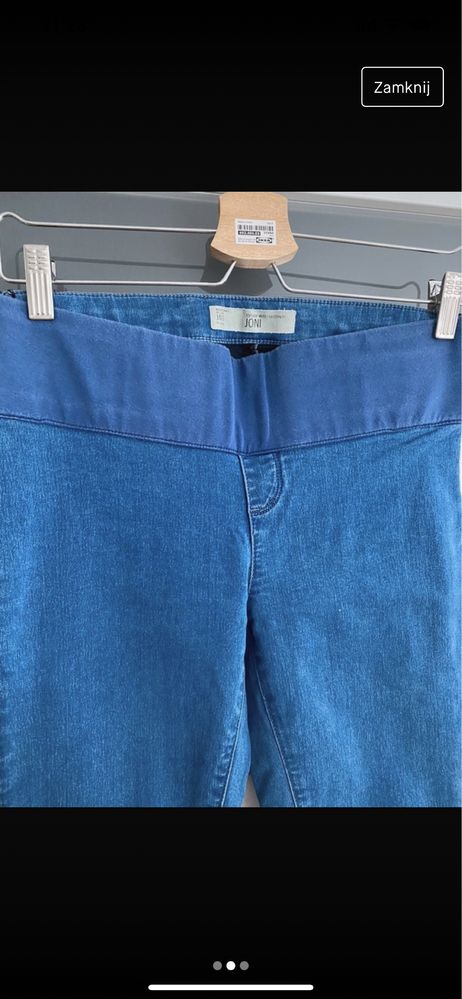 TopShop Maternity spodnie jeansy ciążowe z gumą 10/L32